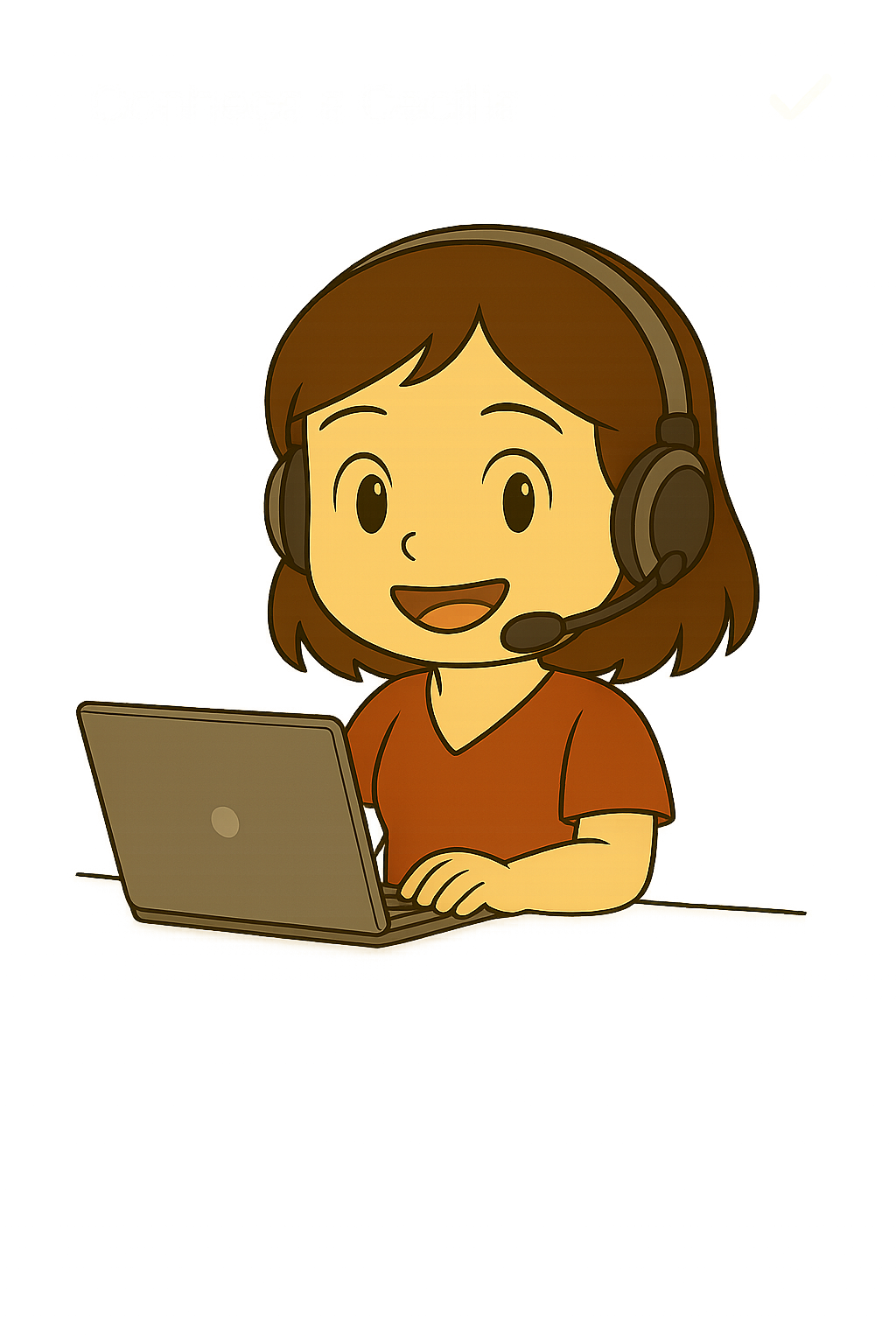 Cecília atendendo online